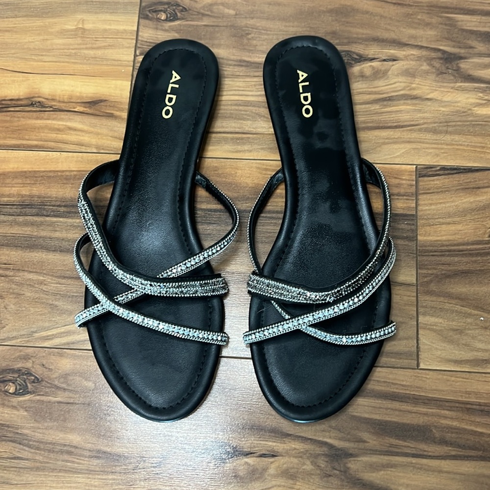 ALDO - RHINESTONE EMBELLISHED FLAT SANDAL